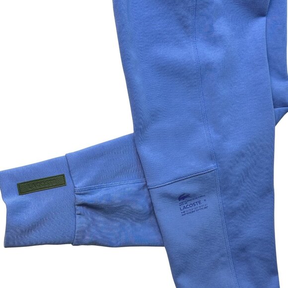 Lacoste Mens Joggers Blue Size 34 Sweatpants Logo Cuffed High-End Loungewear - Picture 12 of 15